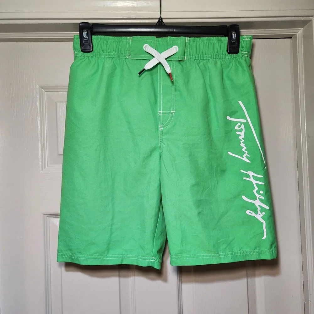 NWT Tommy Hilfiger Boys Tommy Script Swim Trunks with Liner‎ Preppy Classic
